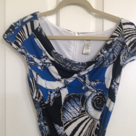 Vintage Cache Nautical stretchy dress sz M - Picture 2 of 4